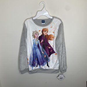 NWT Disney Frozen 2 Girls Youth XL (16) Fleece Sweatshirt Pajama Top MSRP $32